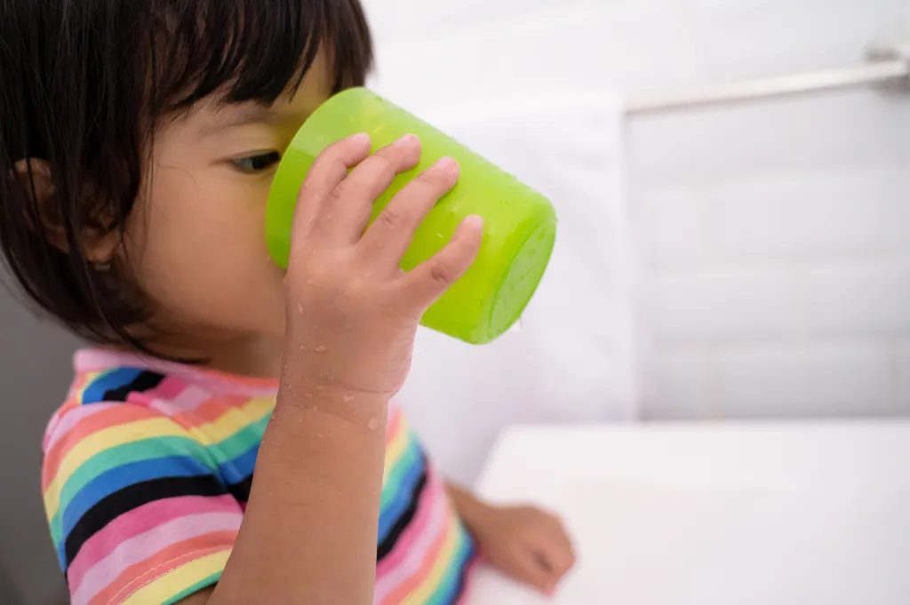 Child drinking water